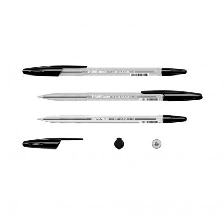 Ручка шариковая Erich Krause "R-301 Classic Stick", 1.0 мм, черная, шестигранный, цветной, пластиковый корпус, картонная упаковка фото 2