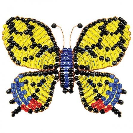 Набор для плетения фигурки из бисера Клевер, 155х110х30 мм, картонная упаковка, "Бабочка" фото 1