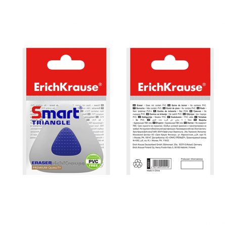 Ластик Erich Кrause "Smart Triangle", термопластичная резина, пластиковый держатель, в пакете с европодвесом фото 2