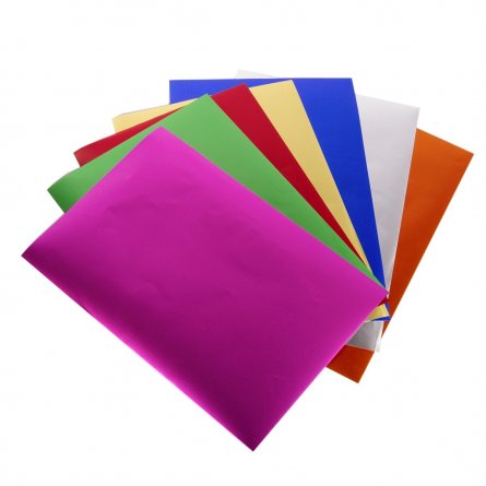 Картон цветной Апплика, А4, перламутровый, 8 листов, 8 цветов, картонная папка, "Совята и радуга" фото 2