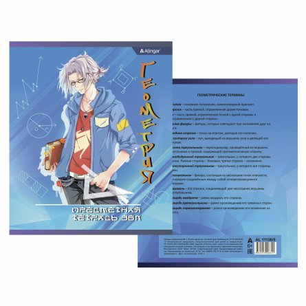 Комплект предметных тетрадей А5 36л., 10 предметов, со справочным материалом, скрепка, мелованный картон (стандарт), блок офсет, Alingar "Anime boys" фото 11