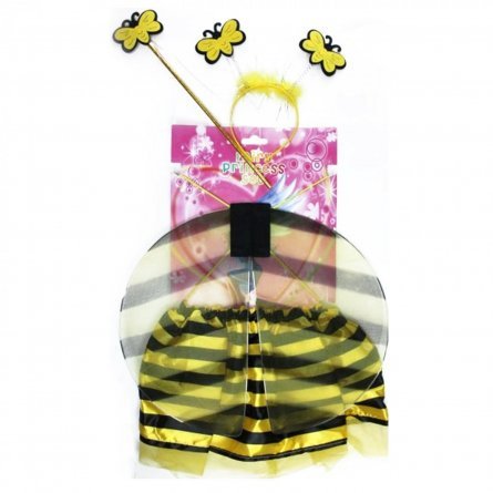 Набор "Карнавал": крылья пчелки с юбочкой, палочкой и ободком. фото 1