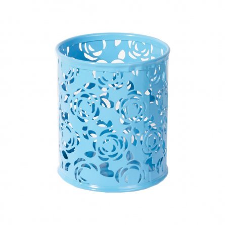 Подставка-стакан для канцтоваров Alingar, металлическая, круглая, узор "Розы", ассорти фото 2