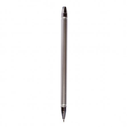 Ручка шариковая на масляной основе Alingar, 0,7 мм, синяя, игольчатый, металлизированный наконечник, круглый, серебрянный, пластиковый корпус фото 2