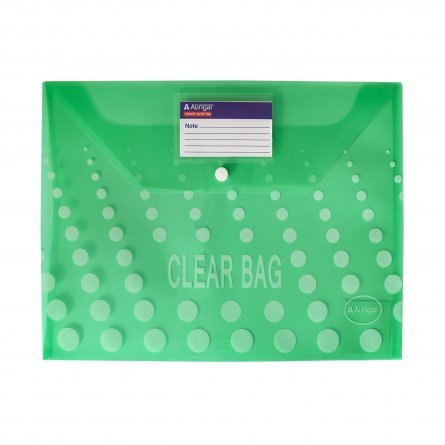 Папка-конверт на кнопке  Alingar, A4, 250х360 мм, 150 мкм, карман для визитки, ассорти, прозрачная с рисунком, "Clear Bag" фото 5
