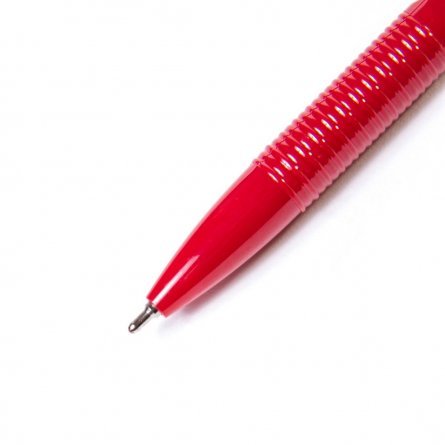 Ручка шариковая Alingar на масляной основе "Vectro", 1 мм, красная, пулевидный наконечник, грип, шестигранный, красный, пластиковый корпус фото 3