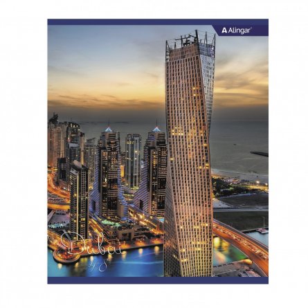 Тетрадь 48л., А5, линия, Alingar "Дубай", скрепка, мелованный картон (стандарт), блок офсет, 2 дизайна в пленке т/у фото 2