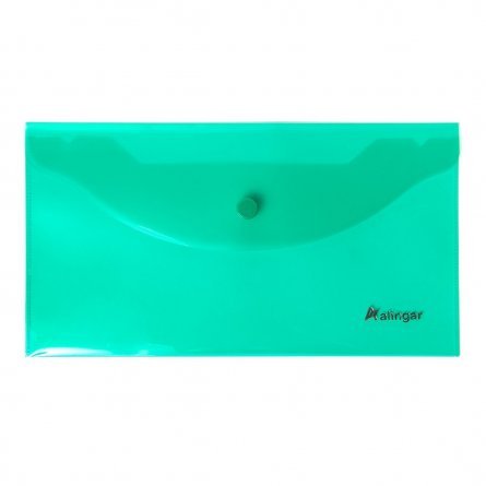 Папка-конверт на кнопке Alingar, B-6, зеленый фото 2