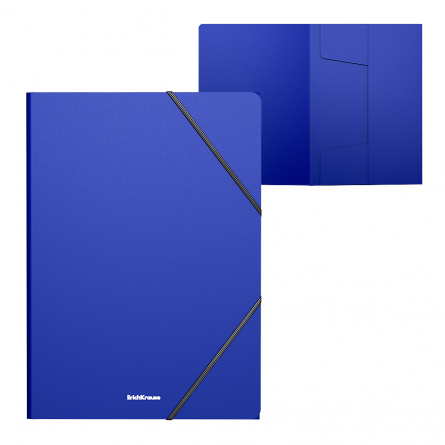 Папка на резинке ErichKrause  "Classic" А4, 5мм, пластик, синяя фото 1