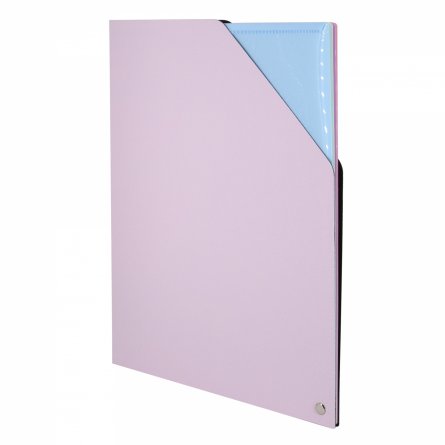 Архивная папка Alingar, A4, 330*250 мм, пластик, 1500 мкм, на резинке с 4 файлами, розовая фото 2