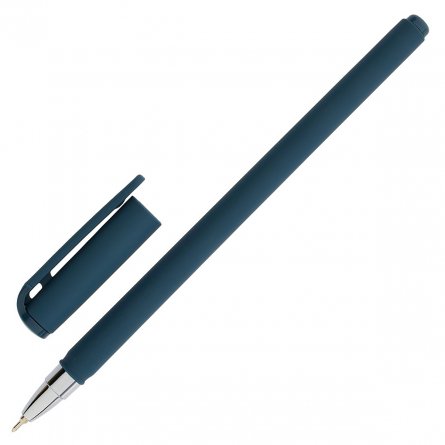 Ручка масляная LOREX "Slim Soft. DARK VELVET", 0,5 мм, синяя, метал. игольчатый наконечник, круглый прорезиненый корпус, ассорти, в пласт. тубусе фото 2