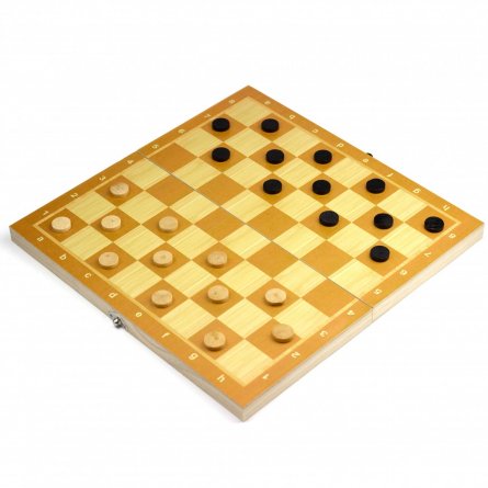 Набор 3 в 1, " Шахматы, шашки, нарды", деревянный, 34*17,5*4,5 см фото 2