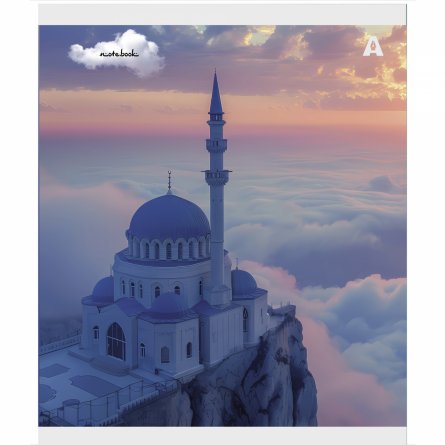 Тетрадь 36 л., А5, клетка, Alingar "Мечети", скрепка, офсет, мелованная бумага, 5 дизайнов в пленке т/у фото 5