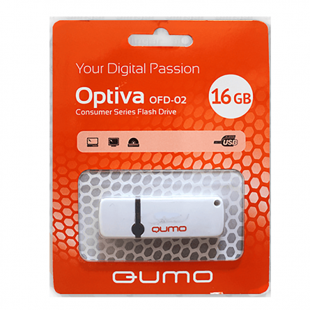 Кар.пам.USB 2.0, 16 Gb QUMO Optiva 2 (White) фото 1