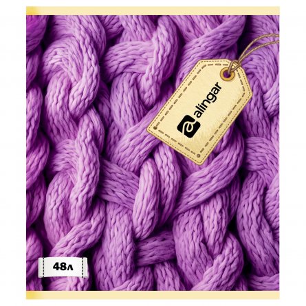 Тетрадь 48л, А5, клетка, Alingar, "Узоры", скрепка, мелованный картон, Soft touch,  блок офсет, 5 дизайнов в пленке т/у фото 4