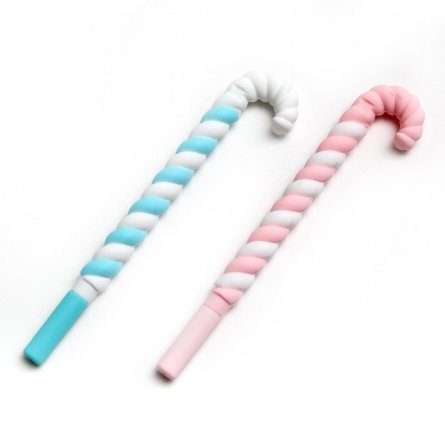 Ручка шариковая, синяя, Alingar, "Crutch sugar", игольчатый наконечник, корпус прорезин, 0,7мм(48шт) фото 2