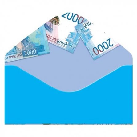 Конверт для денег Мир открыток, "2000 рублей", 200х232 мм, блестки фото 2