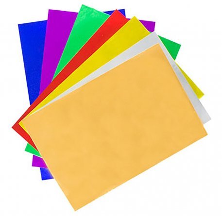 Фольга цветная Апплика, А4, самоклеющаяся, 7 листов, 7 цветов, картонная папка, "Львёнок" фото 2