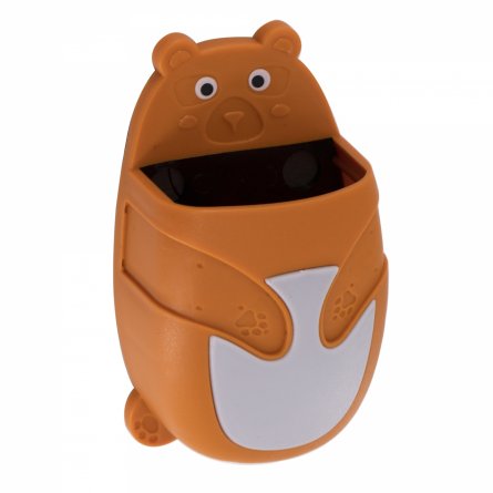 Магнитная подставка для маркерной доски фигурная, Alingar, 12 х 7 х 4 см, "Медвежонок", коричневый, губка-стиратель, европодвес фото 1