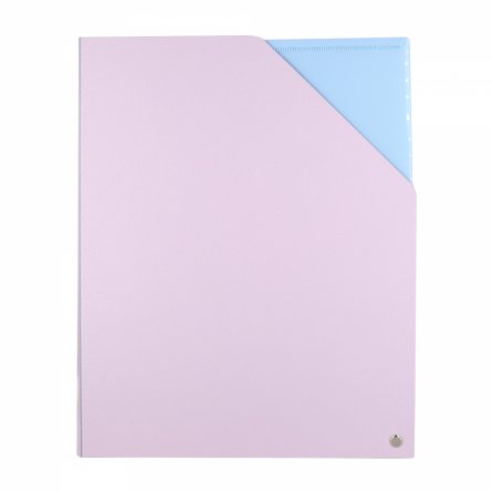 Архивная папка Alingar, A4, 330*250 мм, пластик, 1500 мкм, на резинке с 4 файлами, розовая фото 1
