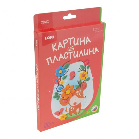 Картина из пластилина Lori, 230х200х40 мм, картонная упаковка, "Оленёнок" фото 1