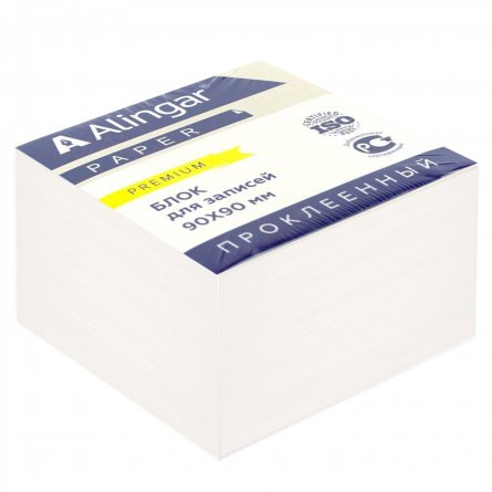 Блок бумажный для записей Alingar "Премиум", 9*9*4,5 см, белый, проклееный фото 1