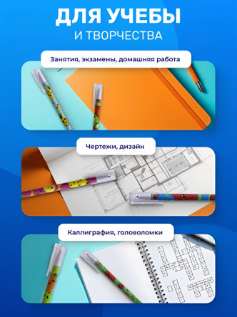 Ручка гелевая пиши-стирай Zoomi, "Фрукты", 0,5 мм, синяя, игольчатый наконечник, круглый цветной пластиковый корпус, пластик. упаковка фото 6