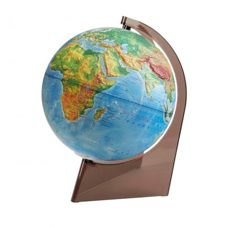 Глобус физический Глобусный мир, 210 мм, рельефный,  на треугольной подставке фото 1