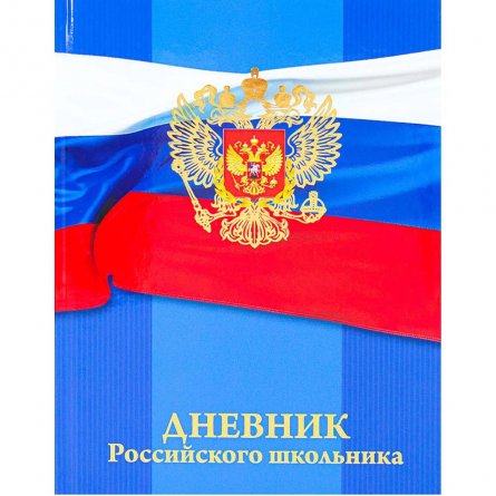 Дневник школьный Проф-Пресс, 1-11 кл., 48л., универсальн., 7БЦ, глян. ламин., тиснение, "Герб на флаге" фото 1