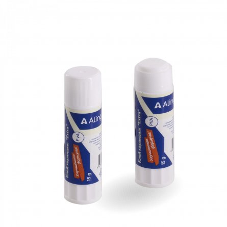 Клей-карандаш Alingar, 15 гр, "Extra" на основе PVA, пластиковый тюбик, 24 шт/уп, картонный шоу-бокс фото 1