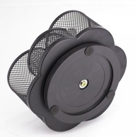 Подставка-органайзер д/канцтоваров, Alingar, металлическая,  17 см * 10,8 см*18 см, черная, 7 отделений, форма цветка, вращается фото 3