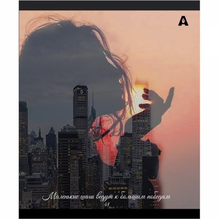 Тетрадь 48л., А5, линия, Alingar "City Style", скрепка, мелованый  картон ( стандарт), блок офсет, 5 дизайнов в пленке т/у фото 7