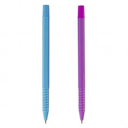 Ручка шариковая Alingar, 0,7 мм, синяя, игольчатый наконечник, грип, шестигранный цветной пластиковый корпус, картонная упаковка фото 4