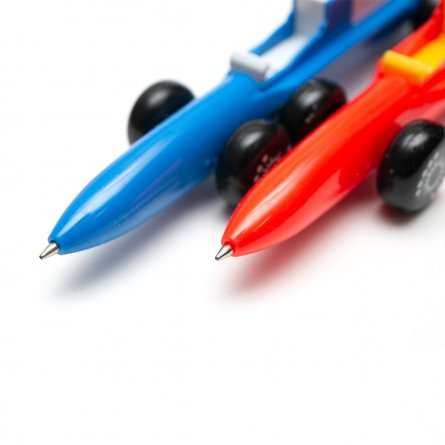 Ручка подарочная шариковая Alingar "Машинка", 0,7 мм, синяя,  фактурный, цветной, пластиковый корпус, картонная упаковка фото 3
