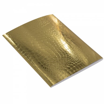 Тетрадь 48л., А5, клетка, Alingar "Gold Croco metallic", скрепка, дизайнерский картон, тиснение, блок офсет, 100% белизна фото 2