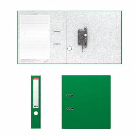Папка-регистратор с арочным механизмом разборная, ErichKrause "Granite", А4, 285х315х50 мм, зеленый фото 2