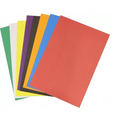 Картон цветной Апплика, А4, 8 листов, 8 цветов, немелованный, картонная папка,"Цветное дерево" фото 2