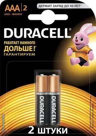 Батарейка Duracell BASIC LR3-2BL фото 1