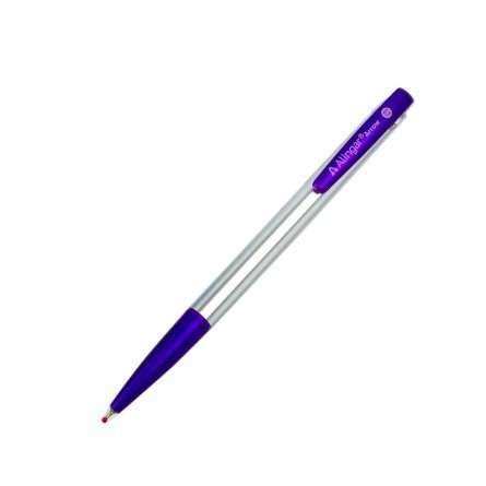 Ручка шариковая на масляной основе Alingar, "Arrow", 0,7 мм, синяя, игольчатый наконечник, автоматическая, круглый, матовый, пластиковый корпус фото 4