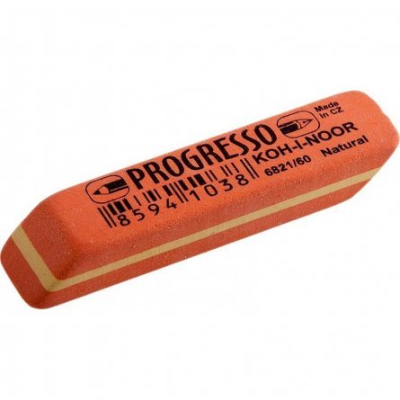 Ластик Koh-I-Noor, натуральный каучук, прямоуголный, оранжевый, 57*14*8 мм фото 2