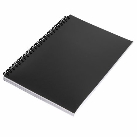 Тетрадь 96л., А4, клетка, Alingar, гребень, блок офсет, цветной пластик, "Чёрный" фото 2