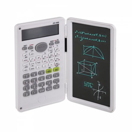 Калькулятор научный с графическим планшетом Alingar 12 разрядов, для ЕГЭ, 240 функций, 152*80*18 мм, белый, раскладной, стилус, батарея в комплекте фото 1