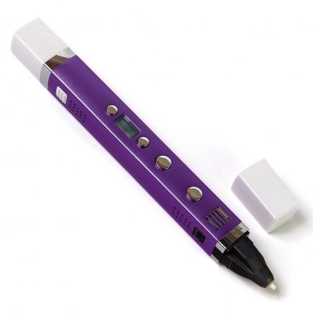 Ручка 3D Myriwell RP100C, ABS/PLA, фиолетовая, картонная упаковка фото 2