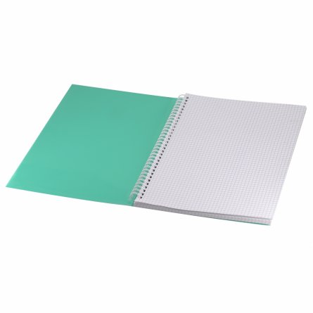 Тетрадь 96л., А4, клетка, Alingar, гребень, блок офсет, цветной пластик, "Бирюзовый" фото 5