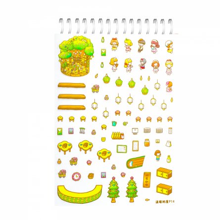 Наклейки для творчества - антистресс блокнот, 135*195 мм, "Sticker Collection", MINI, 3D стикеры, 20 комнат, 20 листов с наклейками, пакет с европодв. фото 37