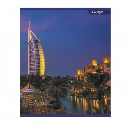 Тетрадь 48л., А5, линия, Alingar "Дубай", скрепка, мелованный картон (стандарт), блок офсет, 2 дизайна в пленке т/у фото 8