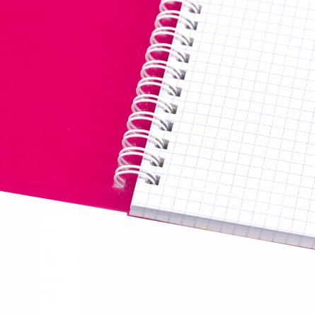 Тетрадь 96л., А4, клетка, Alingar, гребень, блок офсет, цветной пластик, "Розовый" фото 4
