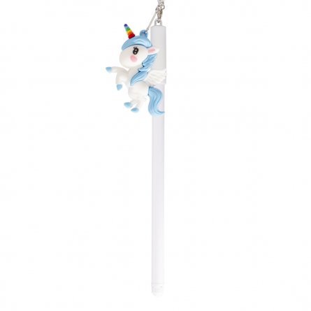 Ручка гелевая Alingar "Крылатый единорог", 0,5 мм, синяя, игольчатый наконечник, круглый цветной пластиковый корпус, картонная упаковка фото 8
