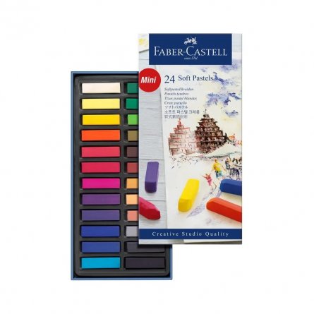 Пастель Faber-Castell "Soft pastels", 24 цвета,мини, картон. упак. фото 1