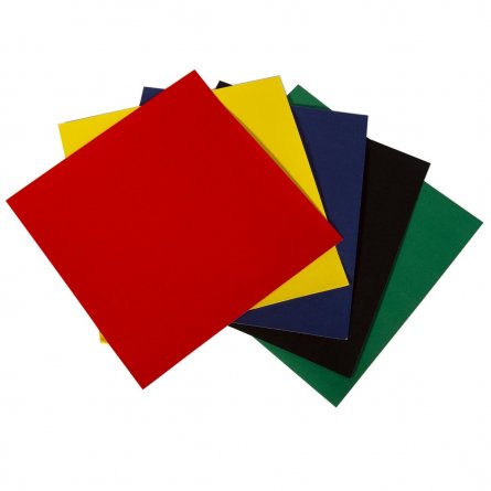 Бумага цветная Апплика, А5, бархатная, 5 листов, 5 цветов, картонная папка, "Геометрический узор" фото 2